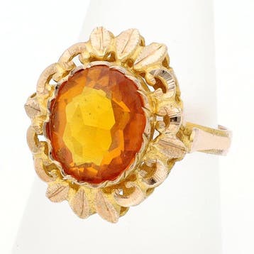 Ring - 14 karaat Geel goud - Saffier