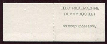 Groot-Brittannië - Testboekje voor Electrical Machine, Postzegels en Munten, Gestempeld
