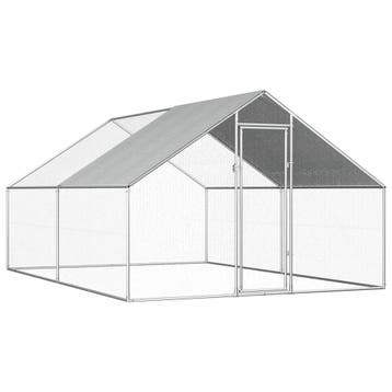 vidaXL Kippenhok 2,75x4x1,92 m gegalvaniseerd staal, Verzenden, Nieuw