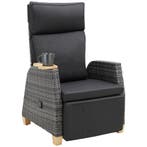 tectake wicker fauteuil Pescara met aluminium frame, verstel, Tuin en Terras, Verzenden, Nieuw