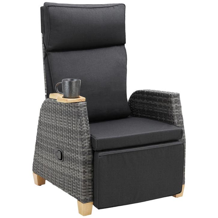 tectake wicker fauteuil Pescara met aluminium frame, verstel, Jardin & Terrasse, Ensembles de jardin, Envoi