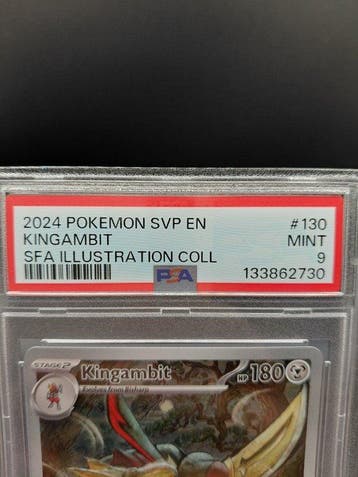 Pokémon - 1 Graded card - Kingambit 130 Foil, Illustration