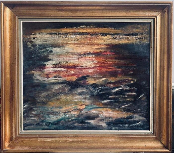 Constant Permeke (1886 - 1952) - Woelige noordzee, Antiek en Kunst, Kunst | Schilderijen | Klassiek