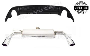 GTI Look Uitlaat Systeem + Diffuser voor VW Golf 7 Clubsport, Ophalen of Verzenden