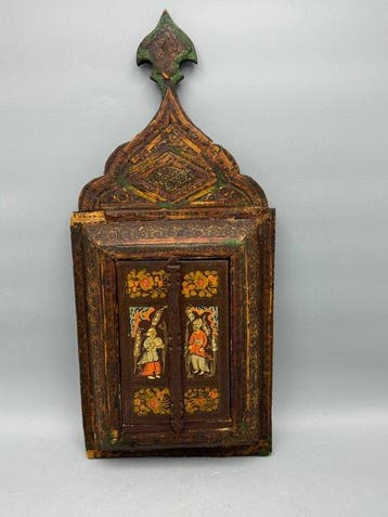 Wandspiegel - Hout, Papier - spiegelkastje