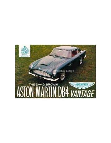 1962 ASTON MARTIN DB4 VANTAGE LEAFLET