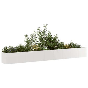 vidaXL Plantenbak 360x40x40 cm roestvrij staal, Verzenden