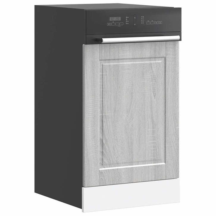 vidaXL Vaatwaspaneel Porto 45x1,5x57cm bewerkt hout grijs, Huis en Inrichting, Kasten | Overige, Nieuw, Verzenden