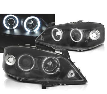 PHARES POUR OPEL ASTRA G 97-04 ANGEL EYES CCFL BLACK, Verzenden, Neuf