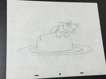 Walt Disney - Originele tekenfilmtekening van Chief (40 x 32