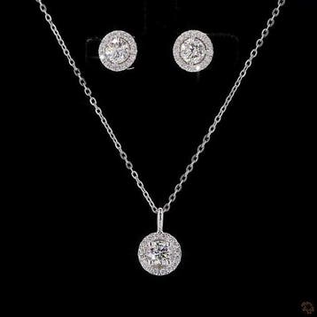 Oorbellen - 14 karaat Witgoud - 2.27ct. tw. Diamant