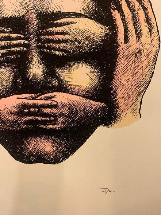 Roland Topor (1938-1997) - Ne pas voir, ne pas..., Antiek en Kunst, Antiek | Overige Antiek