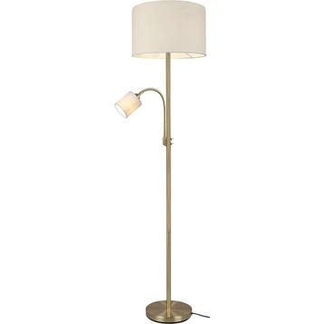LED Vloerlamp Trion Hotia - Ronde Vloerlamp met Twee Lichtbr, Verzenden, Nieuw