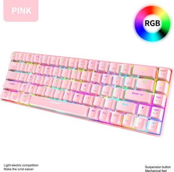 2dekans | ZIYOU LANG T8 RGB Mechanisch 68Keys gaming, Ophalen of Verzenden, Nieuw
