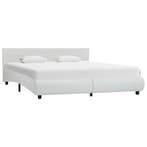 vidaXL Bedframe met LED kunstleer wit 160x200 cm, Huis en Inrichting, Slaapkamer | Bedden, Verzenden, Nieuw