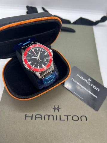 Hamilton - Khaki Navy Scuba Auto - H82405130 Red Bezel, Nieuw