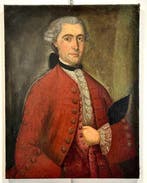 Italiaanse school (XVIII) - Ritratto di gentiluomo in giacca, Antiek en Kunst
