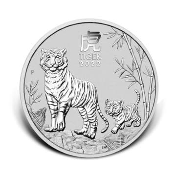 1 kilo zilveren Lunar munt Year of the Tiger 2022