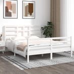 vidaXL Bedframe massief hout wit 160x200 cm, Verzenden, Nieuw