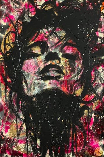 Walter Geraci - Pink exstasy, Antiquités & Art, Art | Peinture | Moderne
