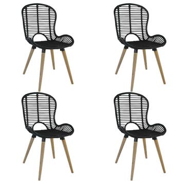 Rattan Stoelen 4 stuks - 55% korting, retour deal!, Verzenden