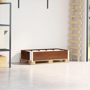 vidaXL Palletopzetrand 100x50 cm massief grenenhout bruin, Verzenden