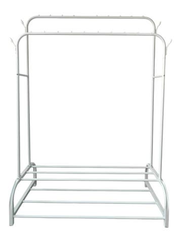 Lendo Online Porte-Vêtements 110x55x160 cm Acier Blanc