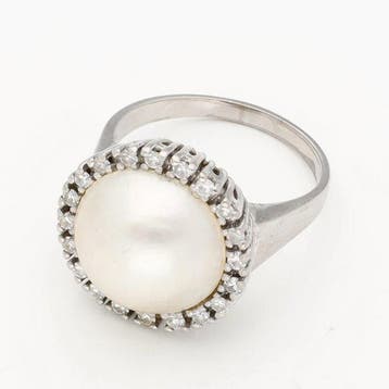 Bague - 14 carats Or blanc - Diamant, Nieuw