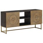 vidaXL TV Kast met lade met plank met opslag Koper 105 x 30, Maison & Meubles, Accessoires pour la Maison | Étagères pour CD & DVD