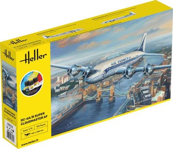 Heller 56315 STARTER KIT DC6 Super Cloudmaster AF Bouwpakket, Verzenden, Nieuw, Overige merken