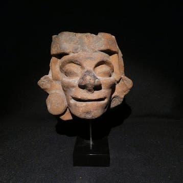 Veracruz, Terracotta Figuur. 18 cm hoog. Spaanse