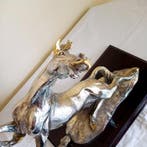 Camiletti - Statue, Cavallo - 20 cm - Plaqué(e) argent -