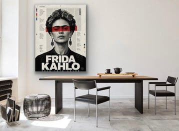 ERIC BRUMETTE - FRIDA KAHLO PAPER 2 - Toile L - LIMITED, Antiek en Kunst
