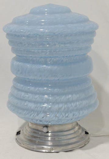 Lampe de table - Verre, Métal - Lampe de table Art Déco