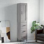 vidaXL Hoge kast 34,5x34x180 cm bewerkt hout grijs sonoma, Verzenden, Nieuw