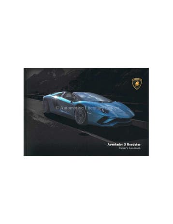 2017 LAMBORGHINI AVENTADOR S ROADSTER INSTRUCTIEBOEKJE