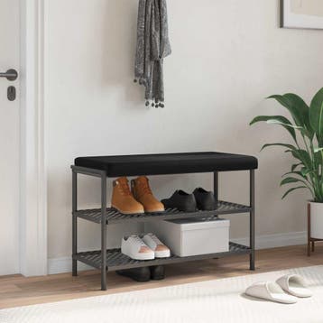 vidaXL Bankkussen fluweel Zwart Diepte 35 cm, Verzenden