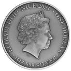 Niue. 1 Dollar 2021 1 oz $1 Niue Kangaroo Wild Life Ultra