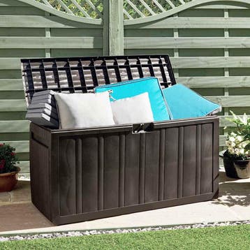 vidaXL Kussenbox 117x45,5x57,5 cm 270 L bruin, Verzenden