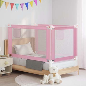vidaXL Bedhekje peuter 140x25 cm stof roze, Verzenden, Nieuw