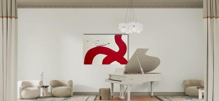 Stefanie Raus - Red I 1647 XXL, Antiek en Kunst, Kunst | Schilderijen | Modern
