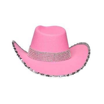 Roze Cowboyhoed Glitters, Verzenden, Nieuw
