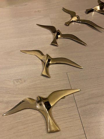 Wanddecoratie - Modern Hollywood Regency stijl koperen, Antiek en Kunst