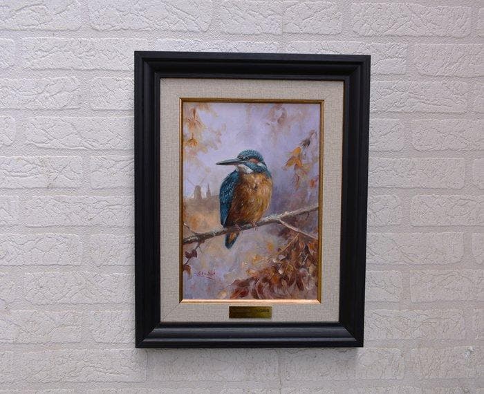 Lodewijk Busing (1965) - IJsvogel, Antiquités & Art, Art | Peinture | Classique