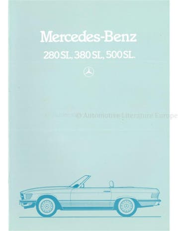 1983 MERCEDES BENZ SL KLASSE BROCHURE NEDERLANDS