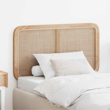 vidaXL Hoofdbord met hoofdeinde Naturel 100 x 55 x 3 cm, Huis en Inrichting, Verzenden, Nieuw