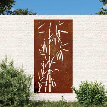 vidaXL Wanddecoratie tuin bamboe-ontwerp 105x55 cm, Verzenden