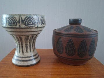 Studiokeramiek - Han Cornellisens - Vase (2) - Céramique -