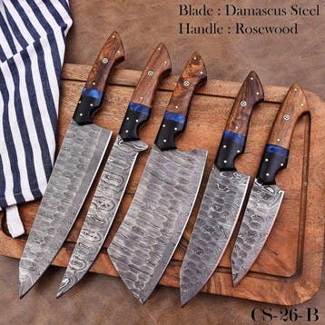 Keukenmes - Chefs knife - Gevouwen staal, hout - Noord