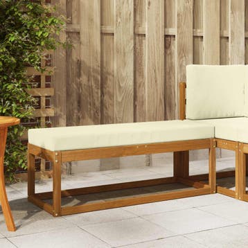 vidaXL Buiten Stoolbench Massief Acacia Hout Natuurlijk en, Verzenden